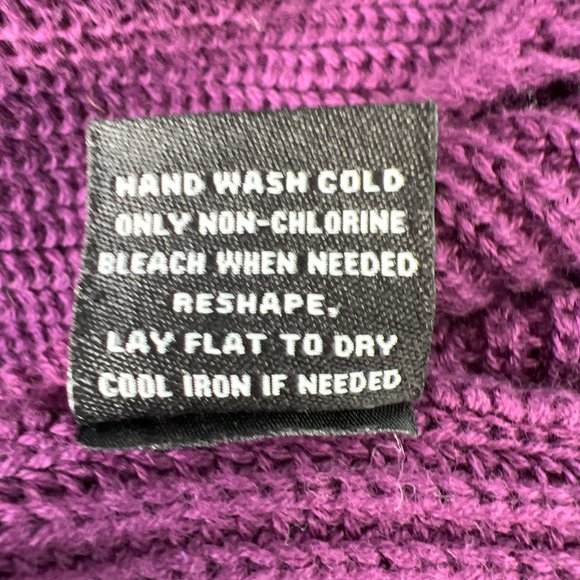 525 America Long Sleeve V-Neck 100% Cotton Pullover Knit Sweater Purple Size S - Picture 7 of 7